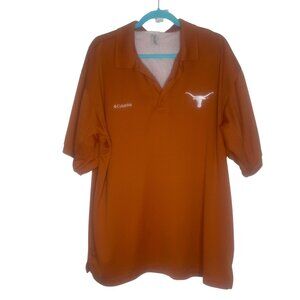 Columbia Texas Longhorns Polo Shirt Orange Mens 2XL‎ PFG Performance Fish Gear